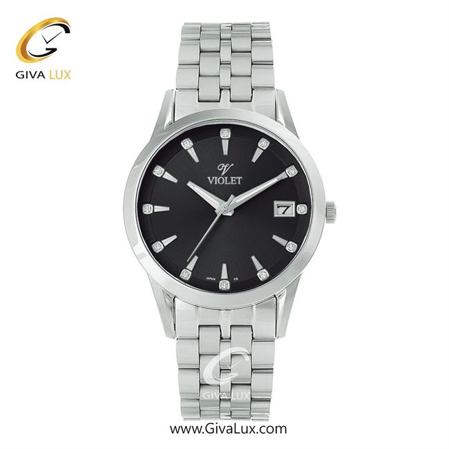 ساعت مچی اورجینال مردانه ویولت VIOLET نقره ای | نقره ای| مشکی| کد رفرنس 0577